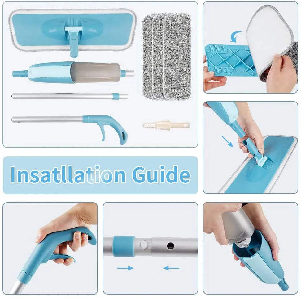 Water Spray Mop with Extendable Handle | Microfiber Mop For Floor