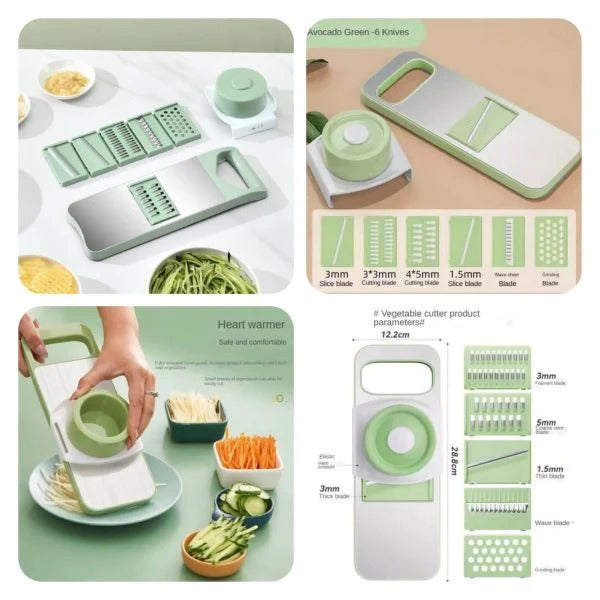 5 In 1 Vegetable Stainless Steel Slicer Cutter