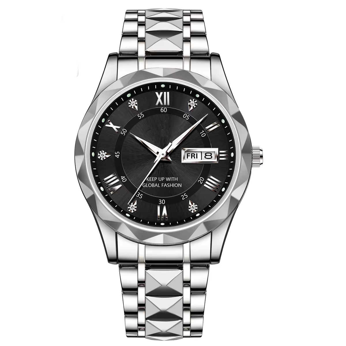 Branded Stainless Steel Business Quartz Watch