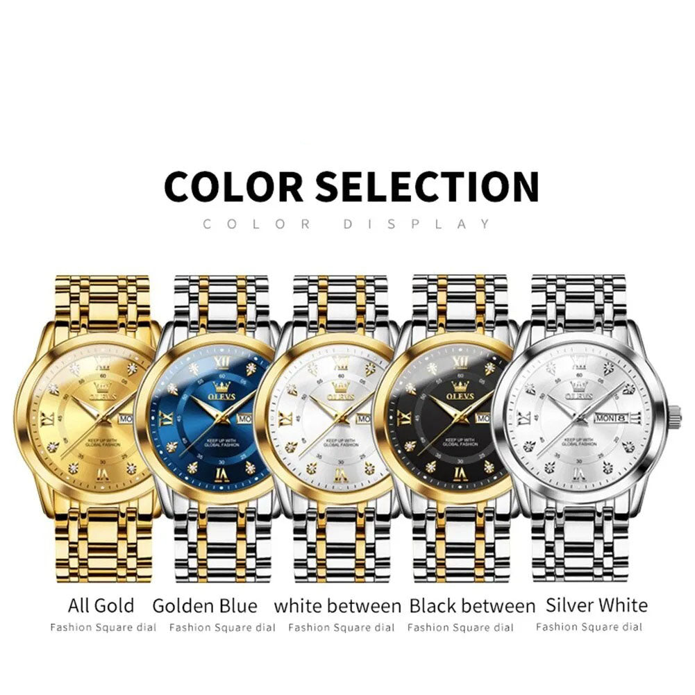 Dinar Brand Luxury Men's Fashion Stainless Steel Watch