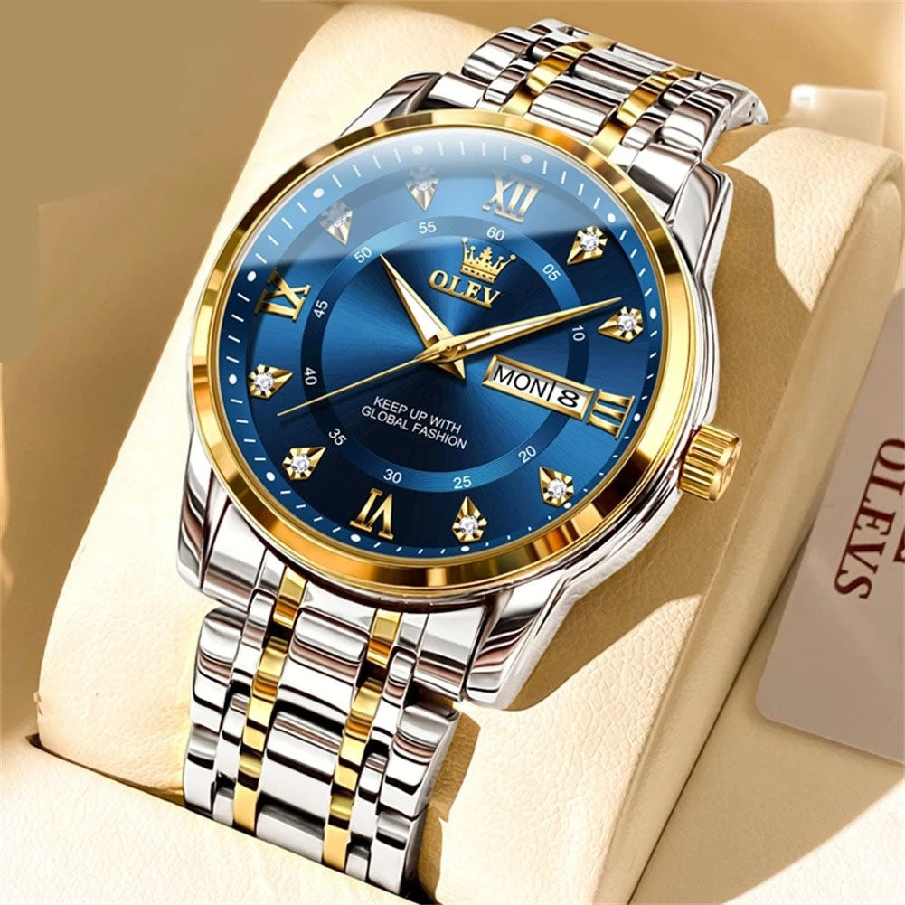 Dinar Brand Luxury Men's Fashion Stainless Steel Watch