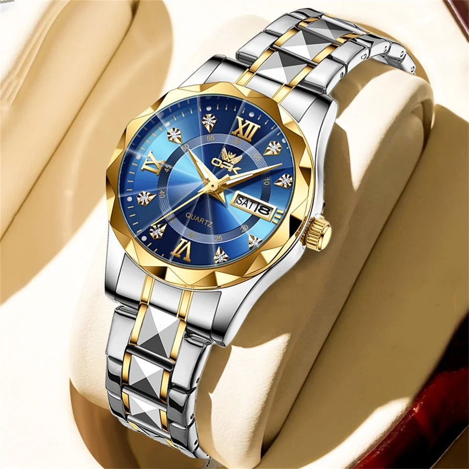 Dinar Brand Ladies Luxury New Fashion Stainless Steel Waterproof Watch