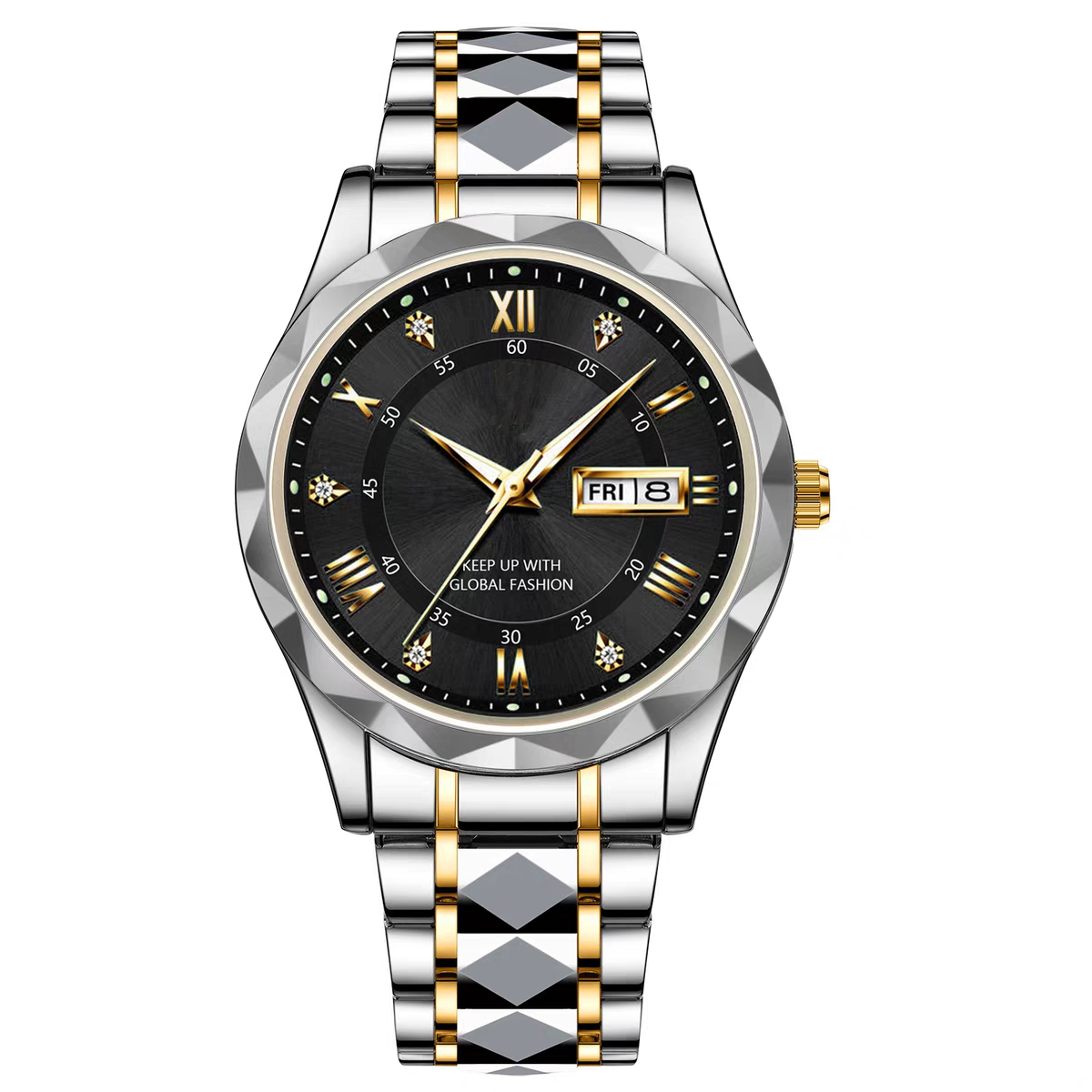 Branded Stainless Steel Business Quartz Watch